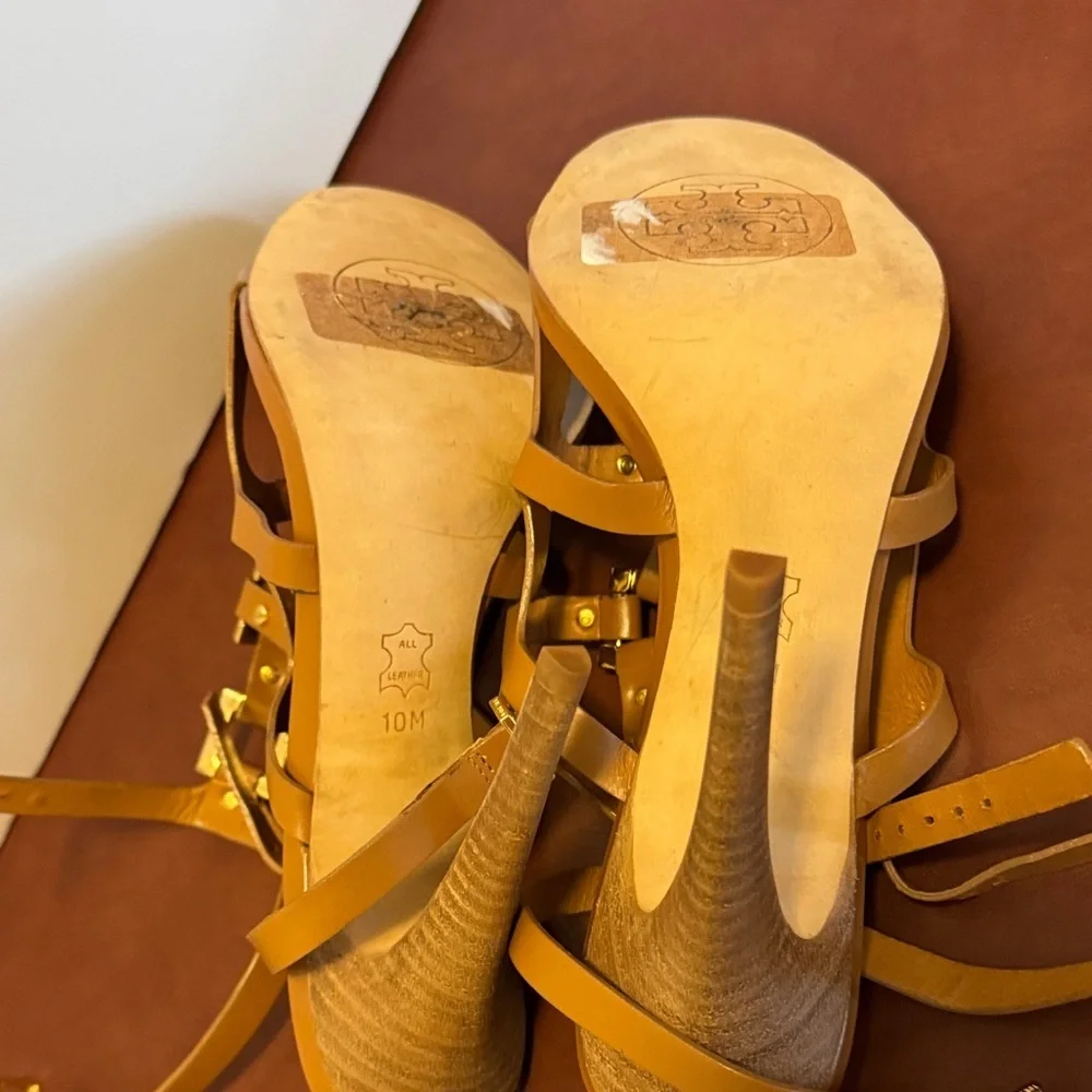 Tory Burch Light Brown Strappy Heels